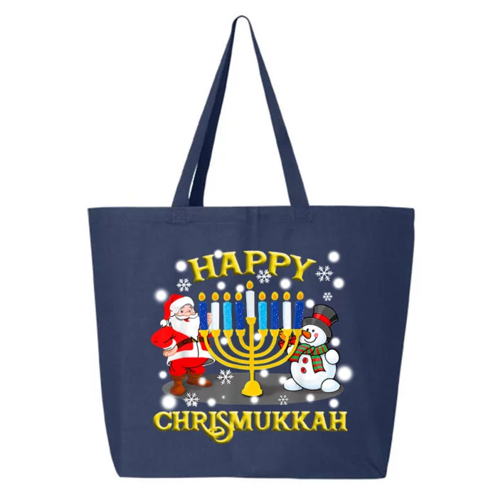 Happy Chrismukkah Funny Hanukkah Christmas Jewish Holiday 25L Jumbo Tote