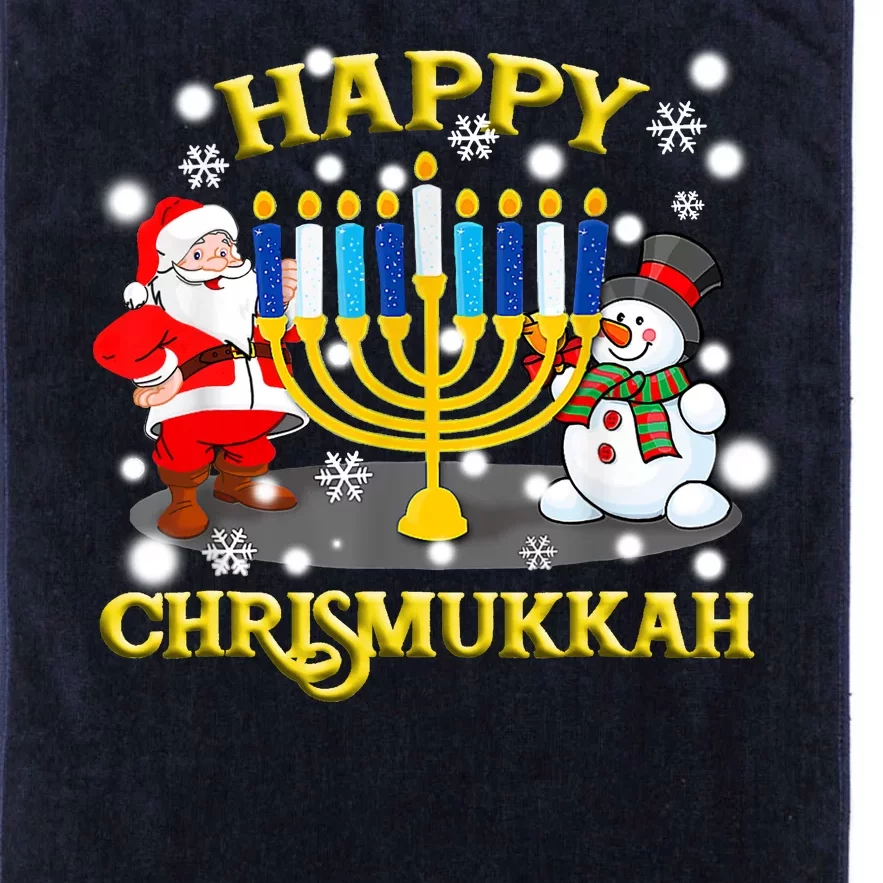 Happy Chrismukkah Funny Hanukkah Christmas Jewish Holiday Platinum Collection Golf Towel