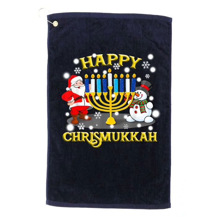 Happy Chrismukkah Funny Hanukkah Christmas Jewish Holiday Platinum Collection Golf Towel