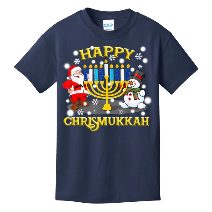 Happy Chrismukkah Funny Hanukkah Christmas Jewish Holiday Kids T-Shirt