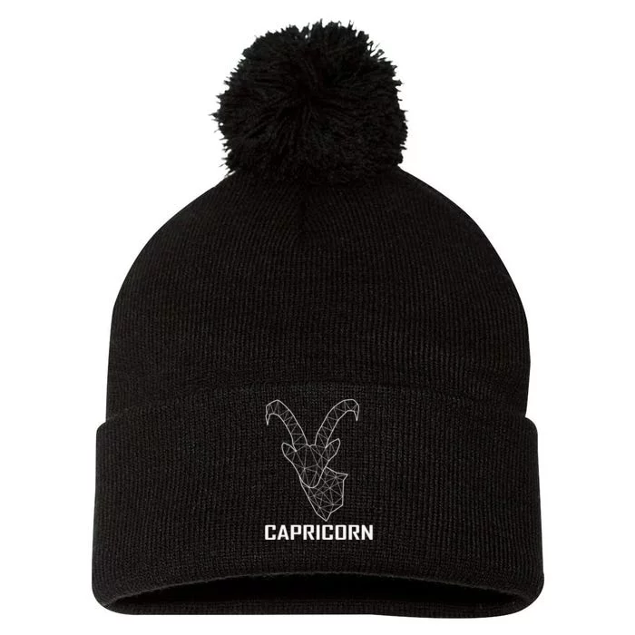 Horoscope Capricorn For  Funny Gift Pom Pom 12in Knit Beanie