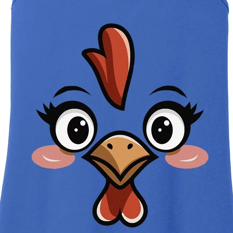 Halloween Chicken Face Cute Hen Themed Gift Ladies Essential Tank