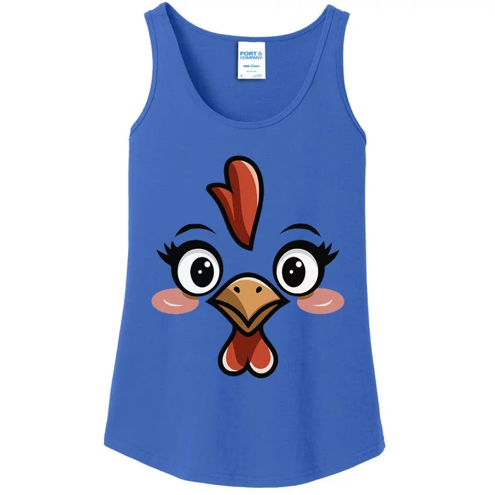 Halloween Chicken Face Cute Hen Themed Gift Ladies Essential Tank