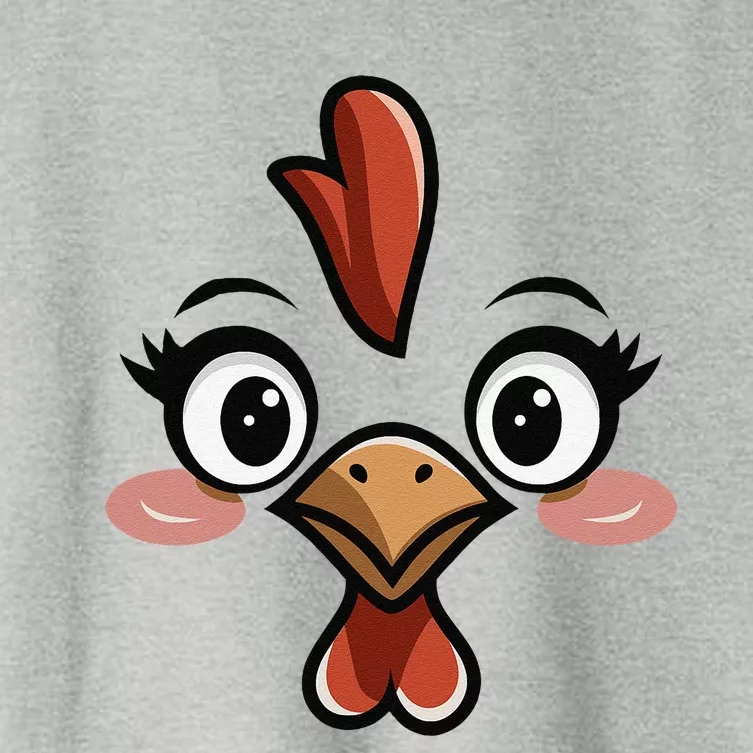 Halloween Chicken Face Cute Hen Themed Gift Women's Crop Top Tee