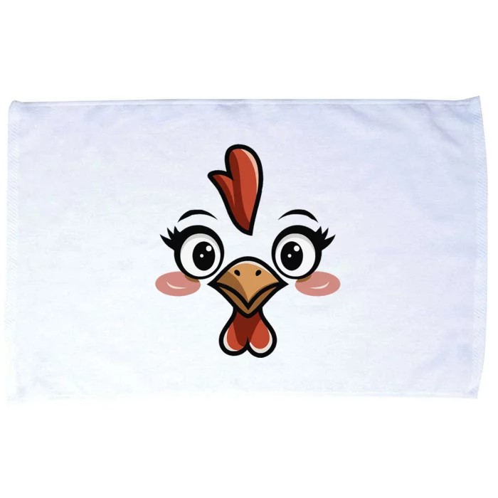 Halloween Chicken Face Cute Hen Themed Gift Microfiber Hand Towel