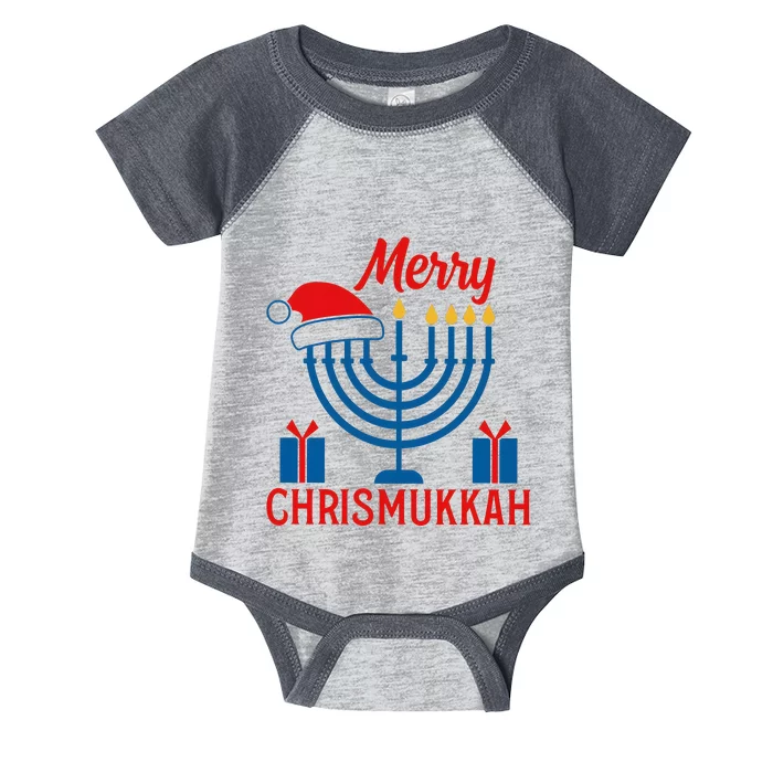 Happy Chrismukkah Funny Hannukkah Jewish Holiday Infant Baby Jersey Bodysuit