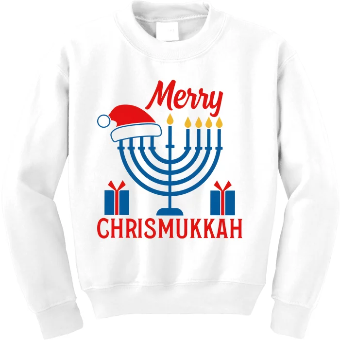 Happy Chrismukkah Funny Hannukkah Jewish Holiday Kids Sweatshirt