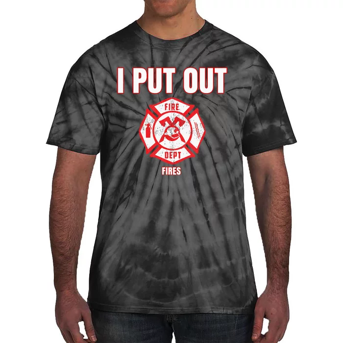 Halloween Costume Funny Firefighter I Put Out Fires Firemen Tie-Dye T-Shirt