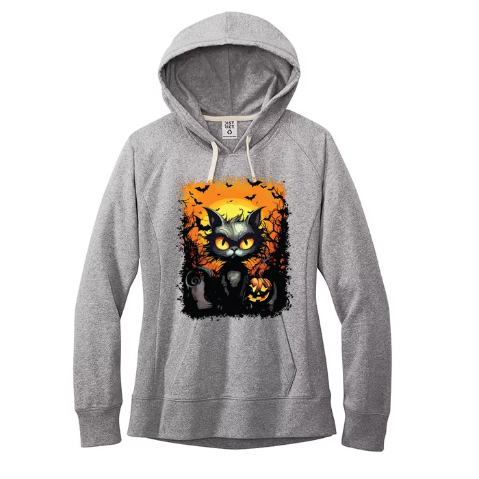 Halloween Cats Funny Cat Halloween Women's Fleece Hoodie