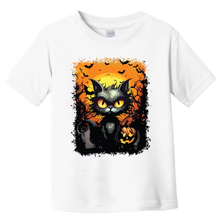 Halloween Cats Funny Cat Halloween Toddler T-Shirt