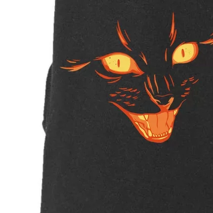 Halloween Cat Face Doggie 3-End Fleece Hoodie