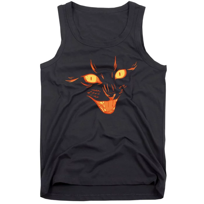 Halloween Cat Face Tank Top