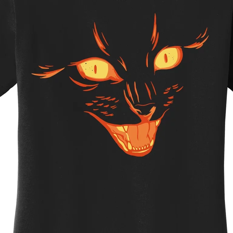 Halloween Cat Face Women's T-Shirt