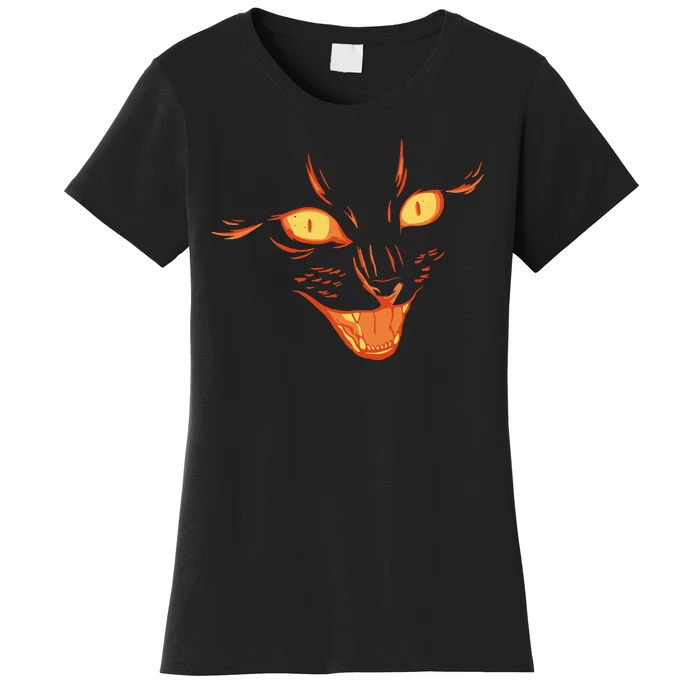 Halloween Cat Face Women's T-Shirt