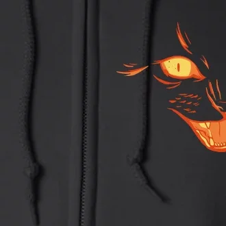 Halloween Cat Face Full Zip Hoodie