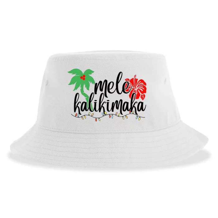 Hawaiian Christmas Family Mele Kalikimaka Sustainable Bucket Hat