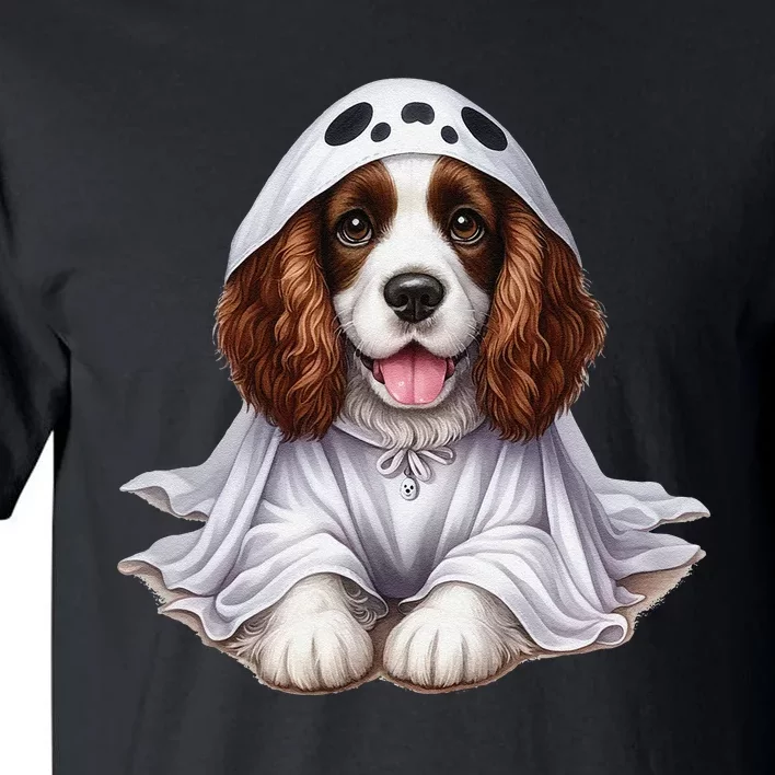 Halloween Costume Funny Ghost Dog English Springer Spaniel Tall T-Shirt