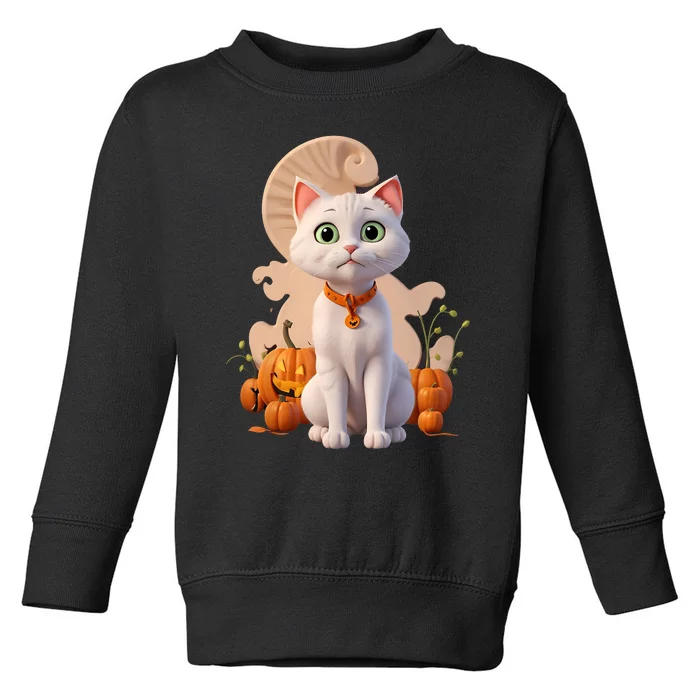 Halloween Cats Funny Cat Halloween Toddler Sweatshirt