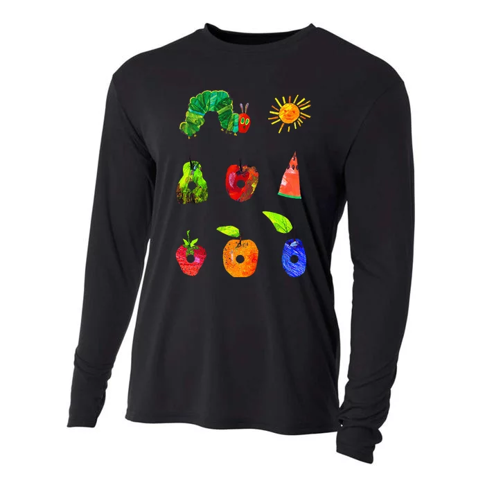 Hungry Caterpillar Funny Book Lover Vintage Cooling Performance Long Sleeve Crew