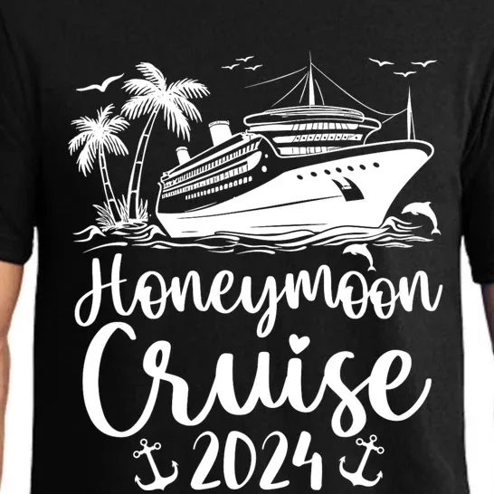 Honeymoon Cruise For Matching Couples 2024 Just Married Pajama Set