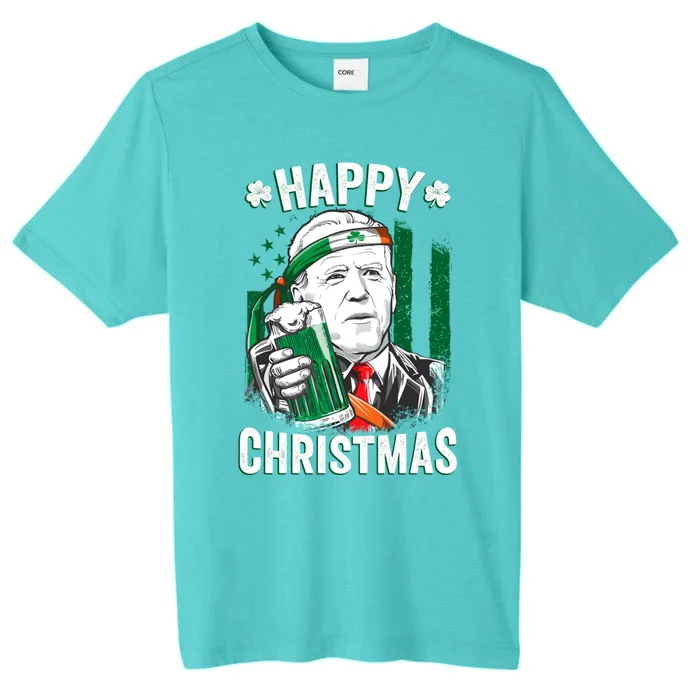 Happy Christmas Funny Joe Biden St PatrickS Day Gift ChromaSoft Performance T-Shirt