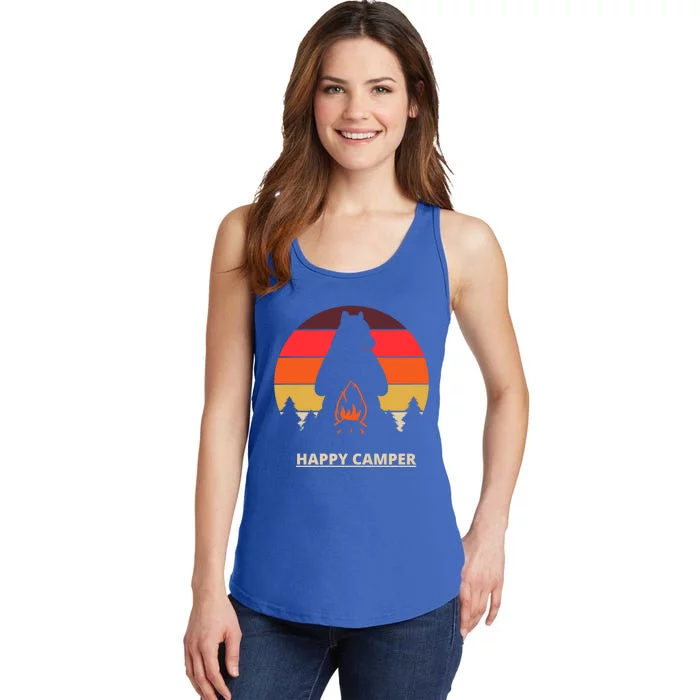 Happy Camper Gift Ladies Essential Tank