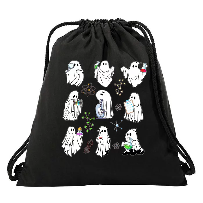 Halloween Costume Ghost Science Teacher Chemistry Laboratory Drawstring Bag