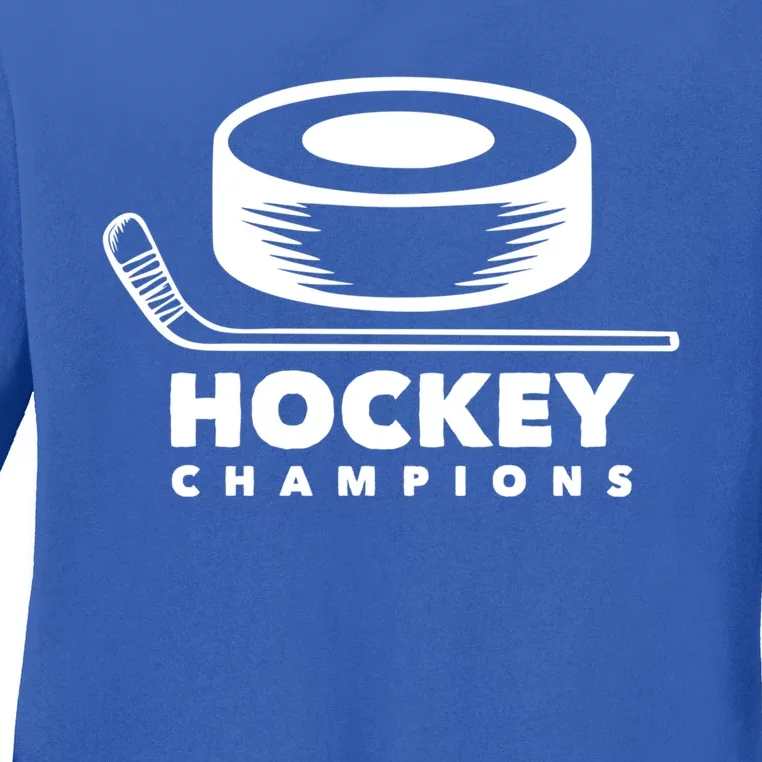 Hockey Champions Gift Ladies Long Sleeve Shirt