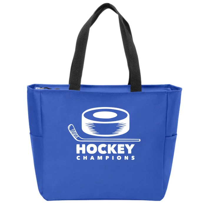 Hockey Champions Gift Zip Tote Bag