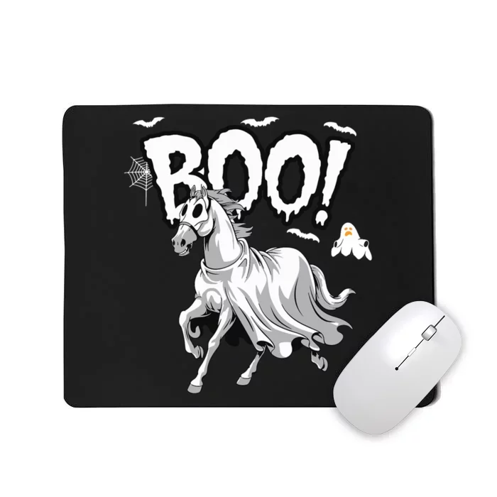 Horse Cosplay Ghost Boo Horse Ghost Halloween Mousepad