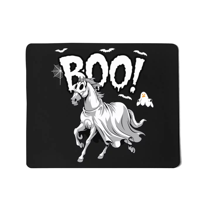 Horse Cosplay Ghost Boo Horse Ghost Halloween Mousepad