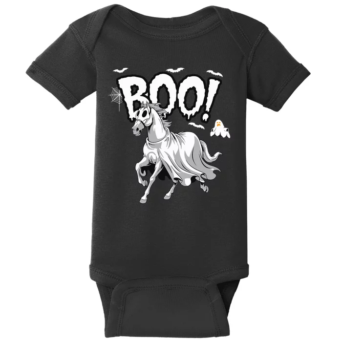 Horse Cosplay Ghost Boo Horse Ghost Halloween Baby Bodysuit