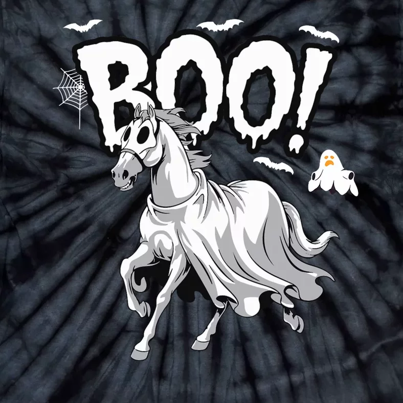 Horse Cosplay Ghost Boo Horse Ghost Halloween Tie-Dye T-Shirt