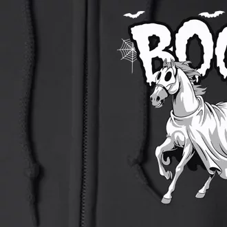 Horse Cosplay Ghost Boo Horse Ghost Halloween Full Zip Hoodie