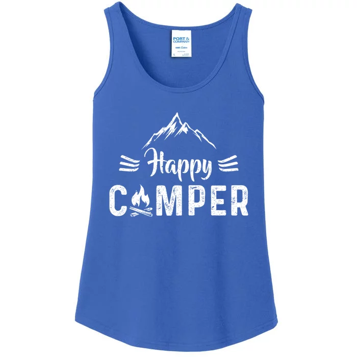 Happy Camper Gift For Camping Lovers Great Gift Ladies Essential Tank