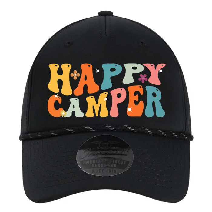 Happy Camper Groovy Camping Lover Outdoor Activities Camper Performance The Dyno Cap