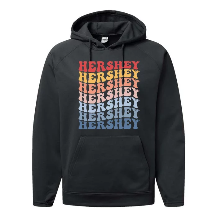 Hershey City Groovy Retro Performance Fleece Hoodie