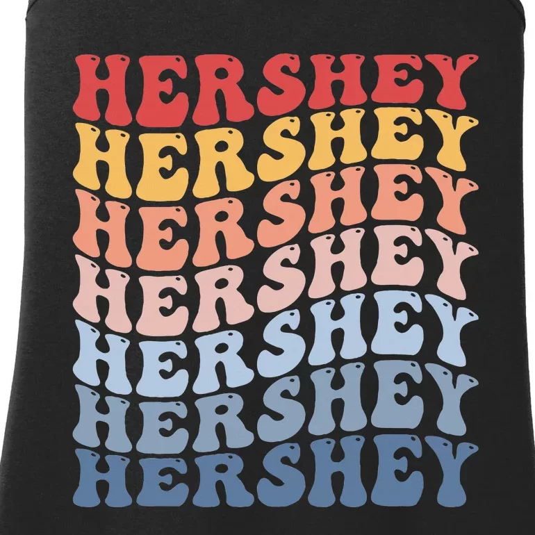 Hershey City Groovy Retro Ladies Essential Tank