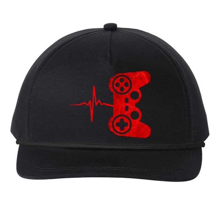 Heartbeat Controller Gamer Snapback Five-Panel Rope Hat