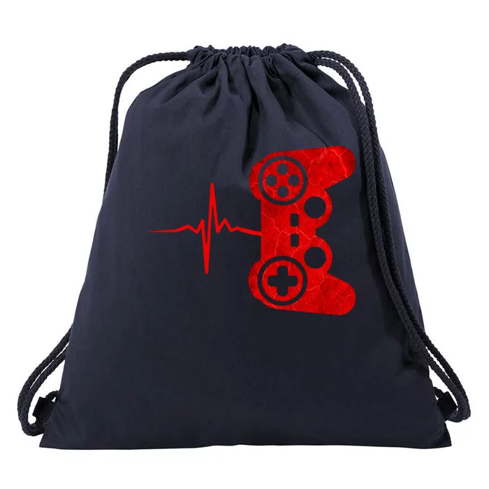 Heartbeat Controller Gamer Drawstring Bag