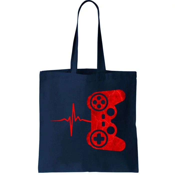 Heartbeat Controller Gamer Tote Bag