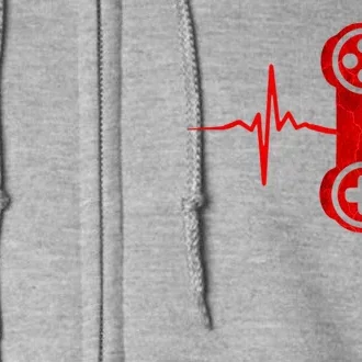 Heartbeat Controller Gamer Full Zip Hoodie