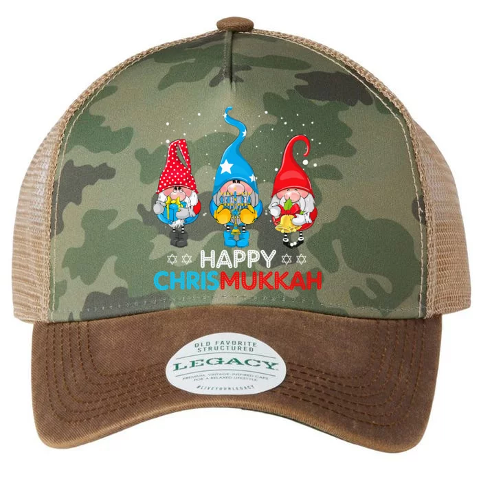 Happy Chrismukkah Gnomes Christmas Hanukkah Jewish Holiday Legacy Tie Dye Trucker Hat