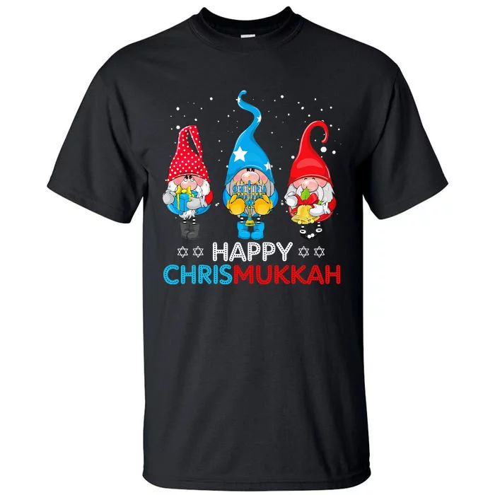 Happy Chrismukkah Gnomes Christmas Hanukkah Jewish Holiday Tall T-Shirt