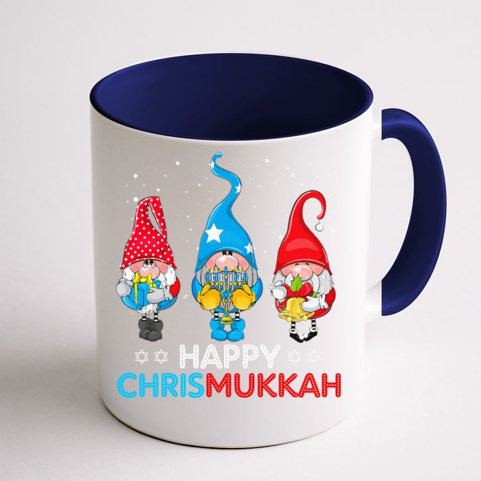 Happy Chrismukkah Gnomes Christmas Hanukkah Jewish Holiday Front & Back Coffee Mug