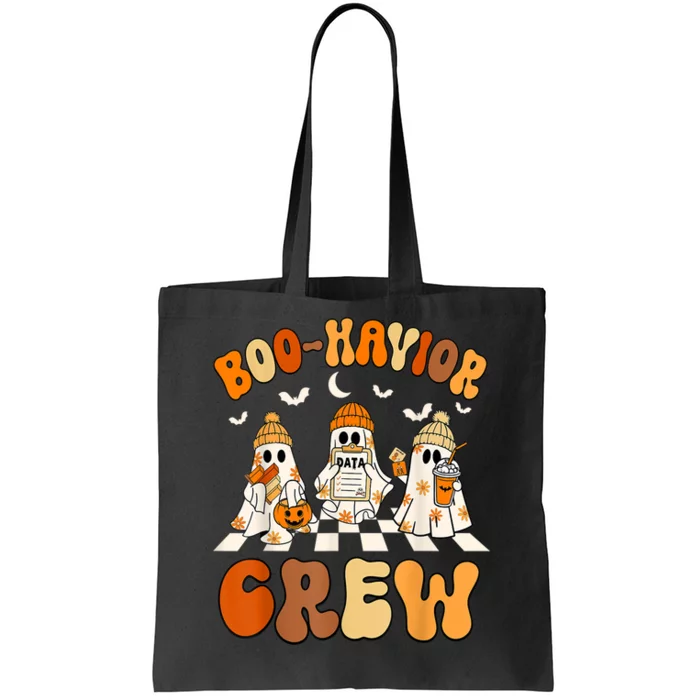 Halloween Cute Ghost Boo Havior Crew Behavior Analyst Aba Gift Tote Bag