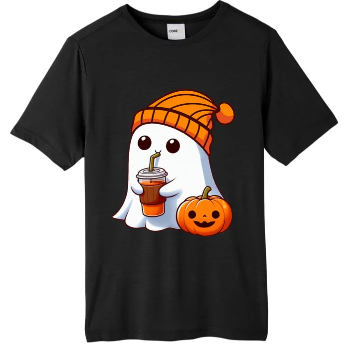 Halloween Costume Ghost Drinking Pumpkin ChromaSoft Performance T-Shirt