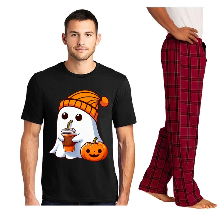 Halloween Costume Ghost Drinking Pumpkin Pajama Set