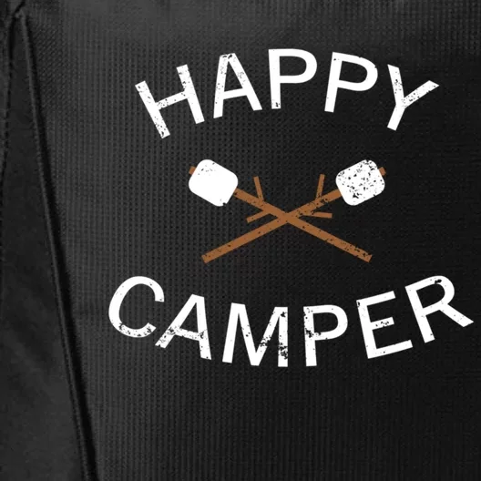 Happy Camper Gift Roasting Marshmallows Gift City Backpack