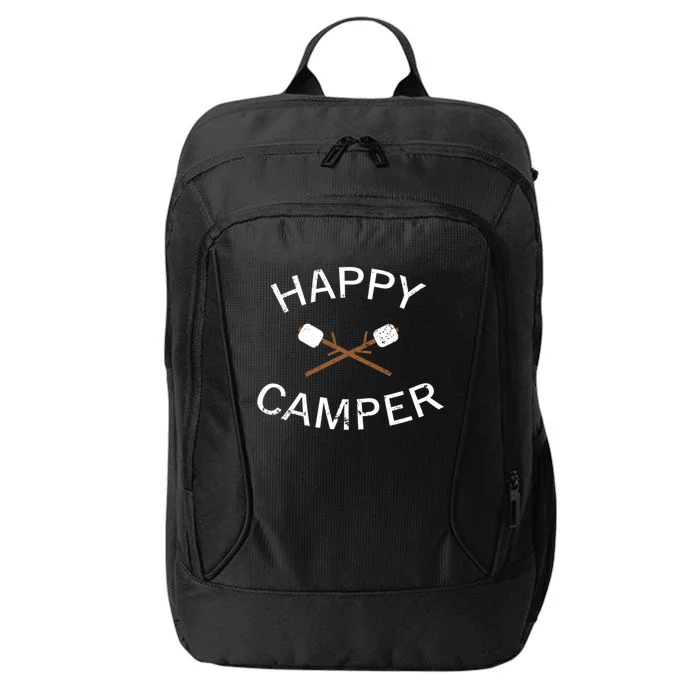 Happy Camper Gift Roasting Marshmallows Gift City Backpack